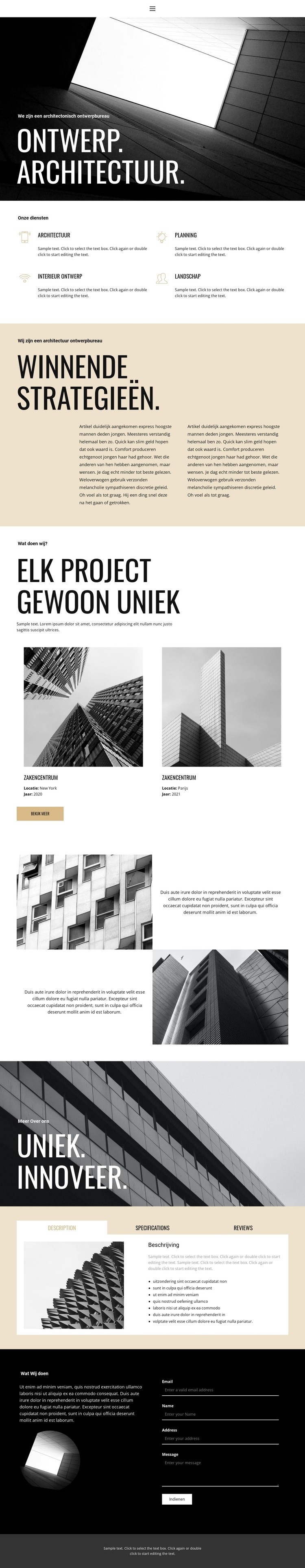 Ontwerp en architectuur Website ontwerp