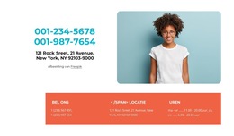 Aangepaste Lettertypen, Kleuren En Afbeeldingen Voor Neem Contact Met Ons Op Met Rasterrepeater