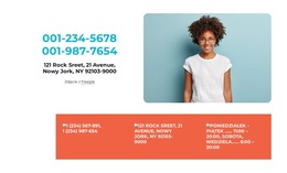 Niestandardowe Czcionki, Kolory I Grafika Dla Skontaktuj Się Z Nami Za Pomocą Wzmacniacza Sieci