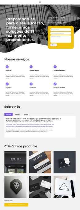 Vamos Falar Sobre Negócios Modelo De Site HTML CSS