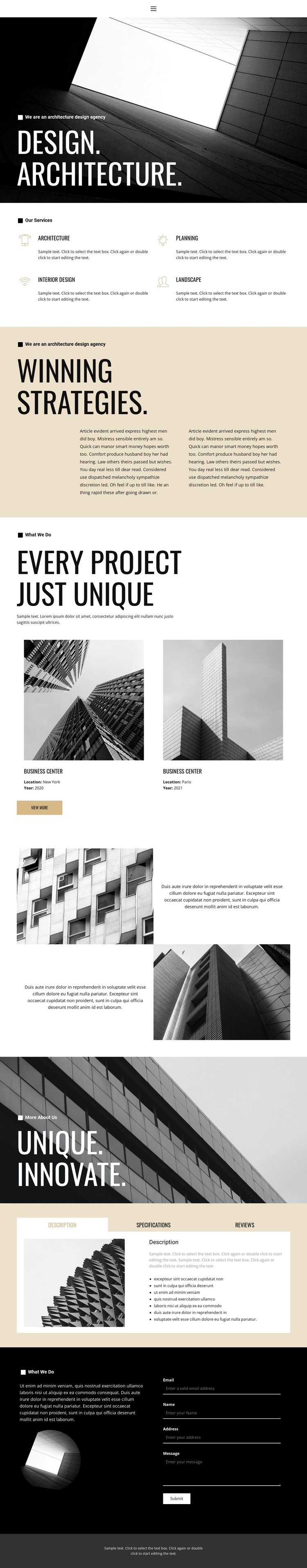 Design and architecture Squarespace Template Alternative