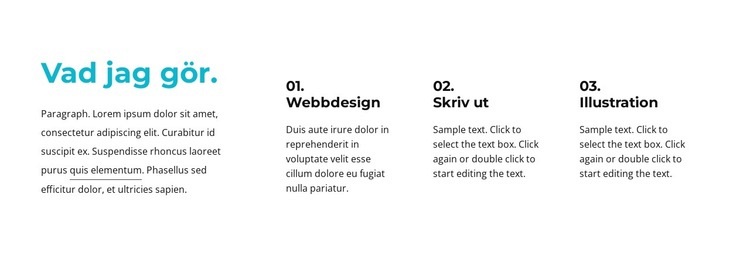 Vad vi gör textblock WordPress -tema