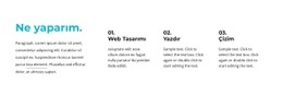 Metin Bloğu Ne Yapıyoruz - Şablonlar Web Sitesi Tasarımı