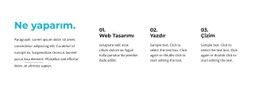 Metin Bloğu Ne Yapıyoruz - Modern Tek Sayfalık Şablon
