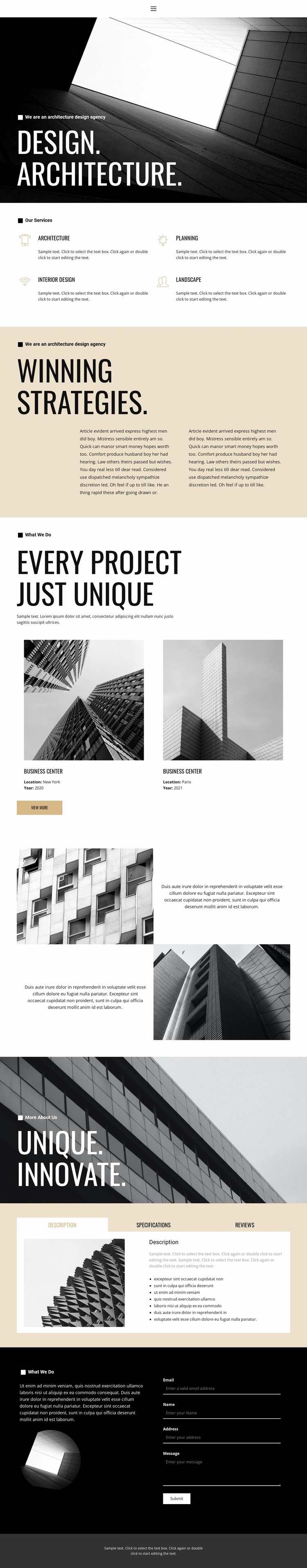 Design and architecture Website Design