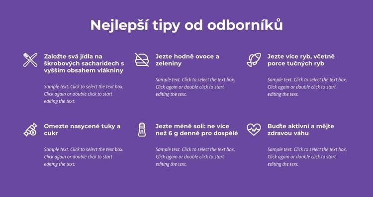 Nejlepší tipy od odborníků Šablona HTML