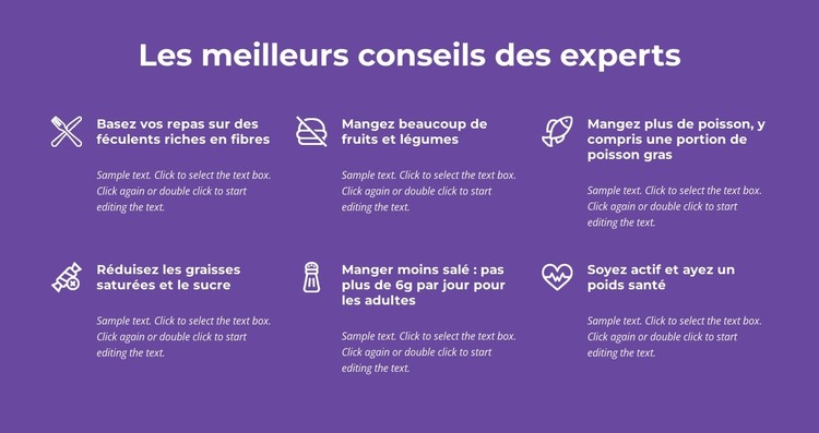 Les meilleurs conseils des experts Modèle HTML