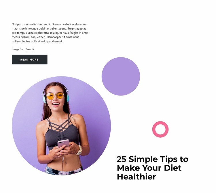 Start eating well Homepage Design