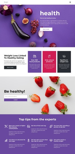 Building A Healthy And Balanced Diet - Bootstrap Template