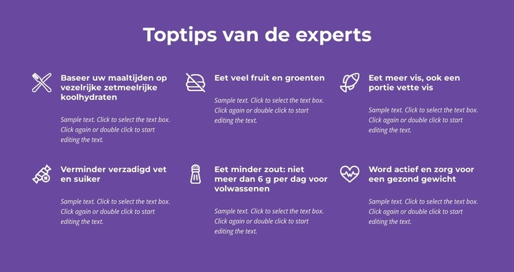 Toptips van de experts HTML-sjabloon