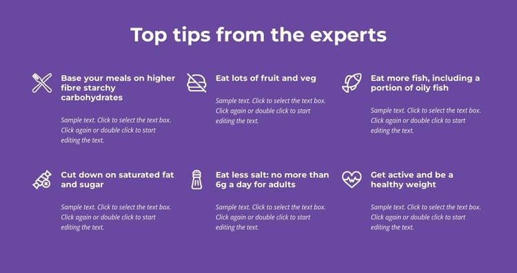 Top tips from the experts One Page Template