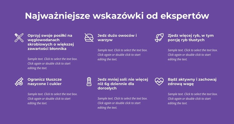 Najważniejsze wskazówki od ekspertów Szablon HTML