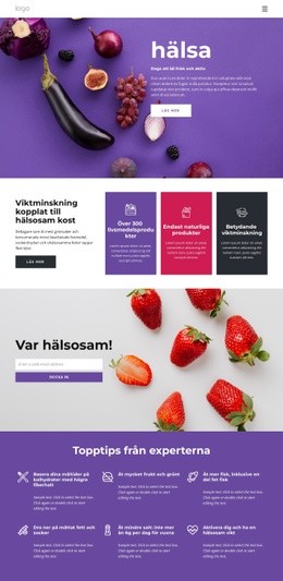 Premiumwebbplatsdesign För Bygga Upp En Hälsosam Och Balanserad Kost