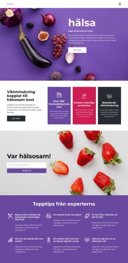 Bygga Upp En Hälsosam Och Balanserad Kost - HTML-Sidmall