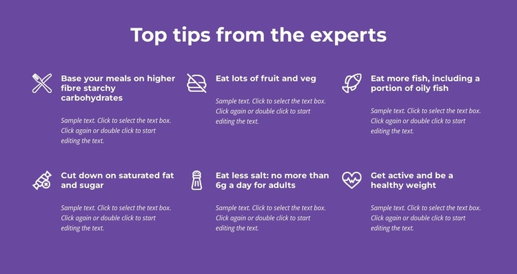 Top tips from the experts Template