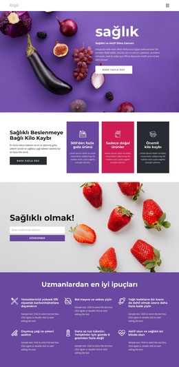 Sağlıklı Ve Dengeli Bir Diyet Oluşturmak - HTML Sayfası Şablonu