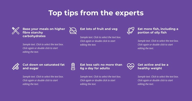 Top tips from the experts Website Mockup