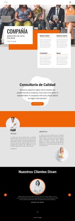 Consultoría De Alta Calidad - Build HTML Website