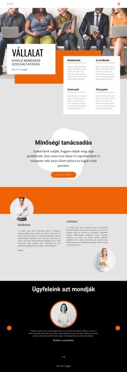 Magas Színvonalú Tanácsadó Cég – Weboldal Tervezés