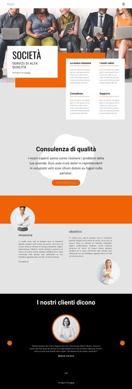 Società Di Consulenza Di Alta Qualità - Build HTML Website