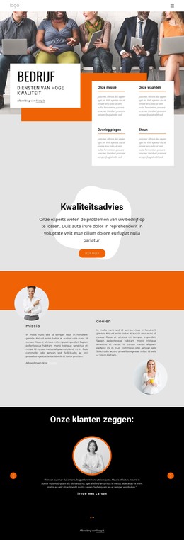 Bestemmingspagina Voor Hoogwaardig Adviesbureau