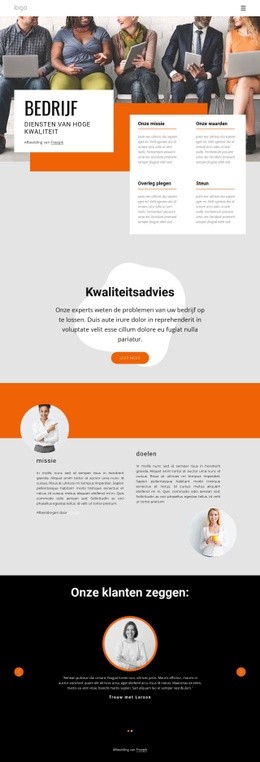 Adviesbureau Van Hoge Kwaliteit - Build HTML Website