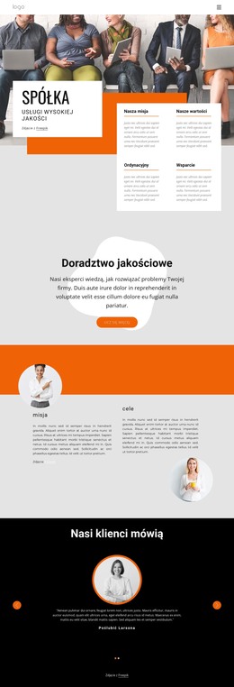 Firma Konsultingowa Wysokiej Jakości - Szablon Strony HTML