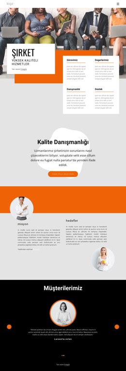 Yüksek Kaliteli Danışmanlık Firması Için Açılış Sayfası