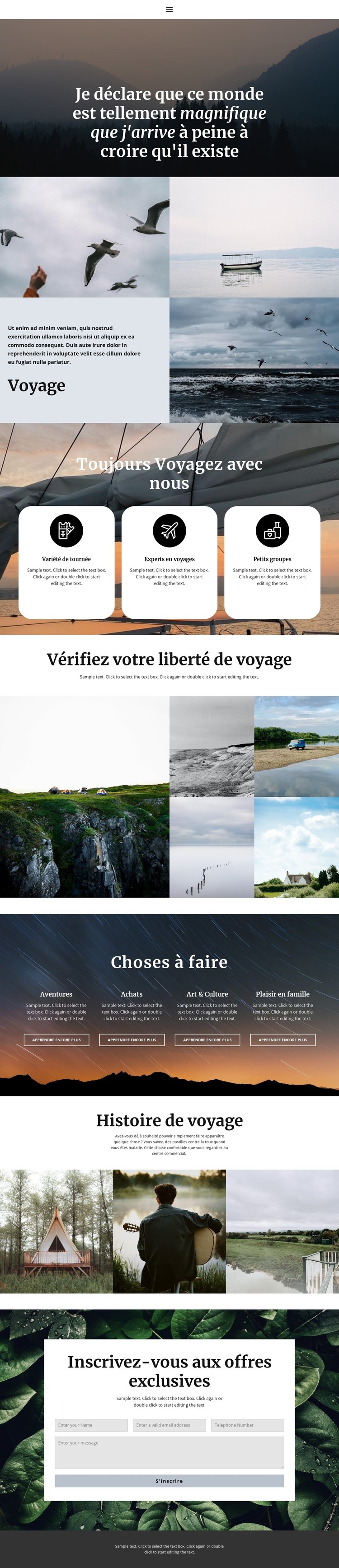 Informations de voyage utiles Modèle CSS