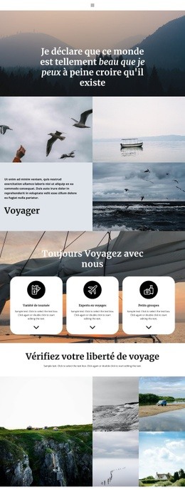 Modèle HTML5 Exclusif Pour Informations De Voyage Utiles