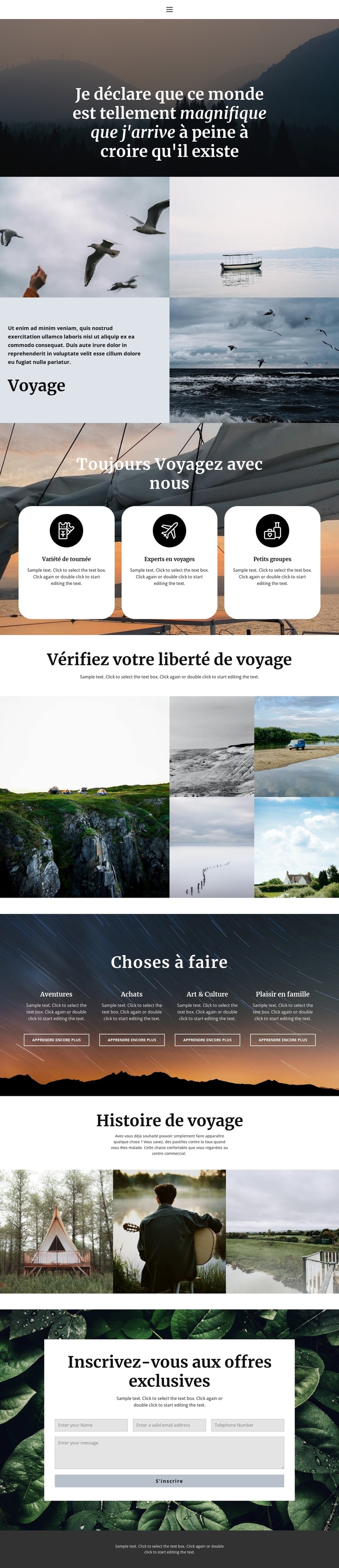 Informations de voyage utiles Thème WordPress