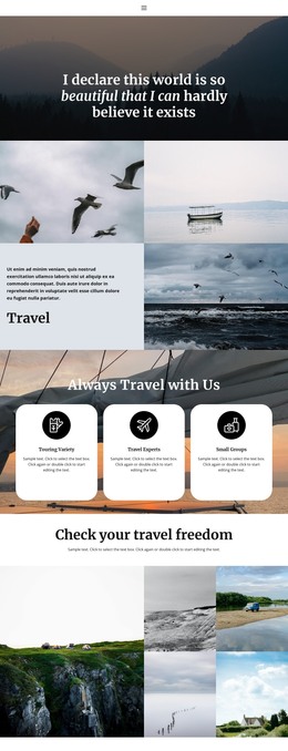 Useful Travel Information - HTML Website Layout