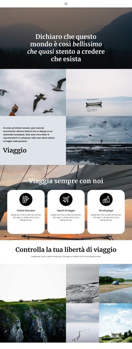 Informazioni Utili Per Il Viaggio - Layout Del Sito Web HTML