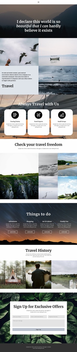 History Website Templates | Nicepage