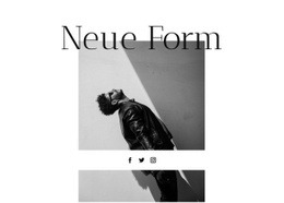 Neue Form Im Stil - Bootstrap-Vorlage Für Eine Seite