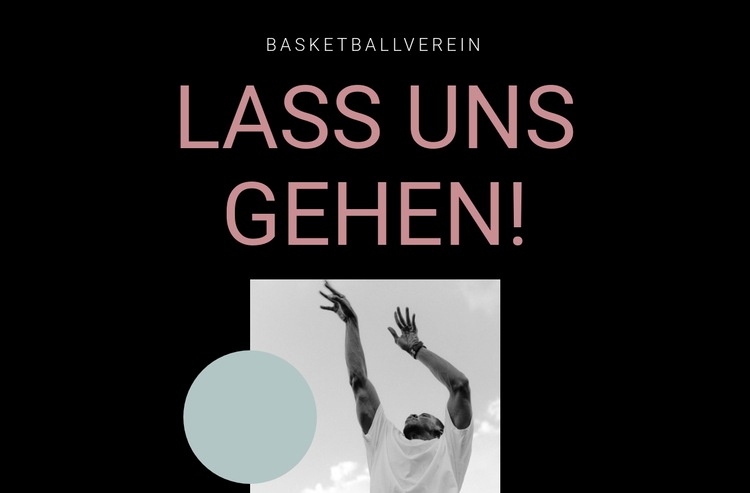 Basketball-Sportverein Landing Page