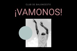 Club Deportivo De Baloncesto - Tema De Una Página