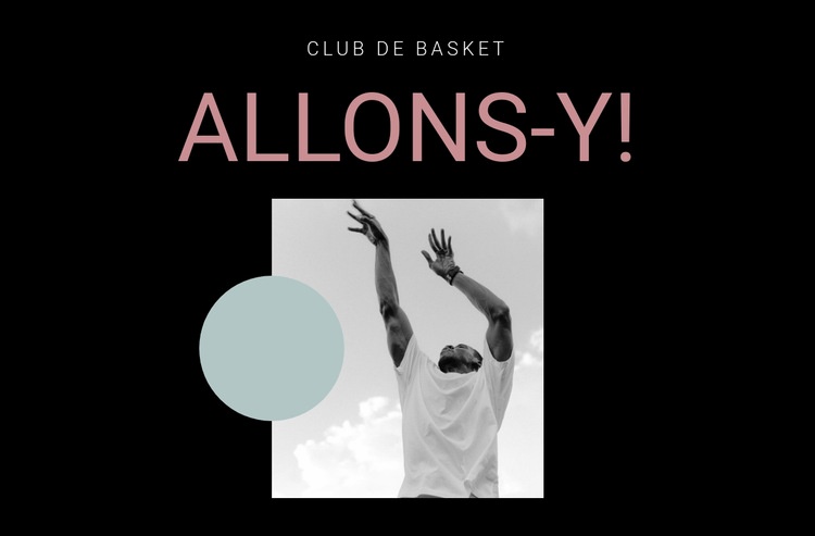 Club sportif de basket-ball Maquette de site Web