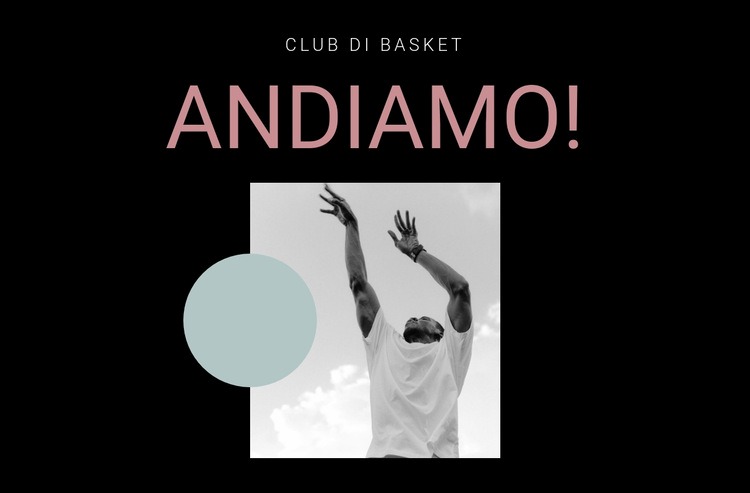 Club sportivo di basket Costruttore di siti web HTML