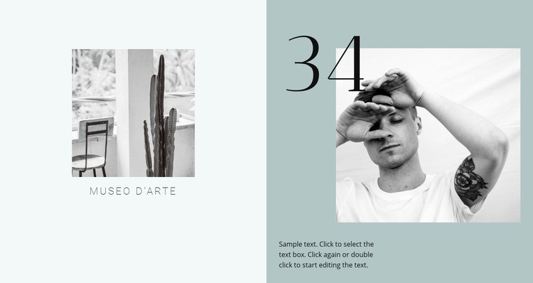 Museo del design d'arte Mockup del sito web