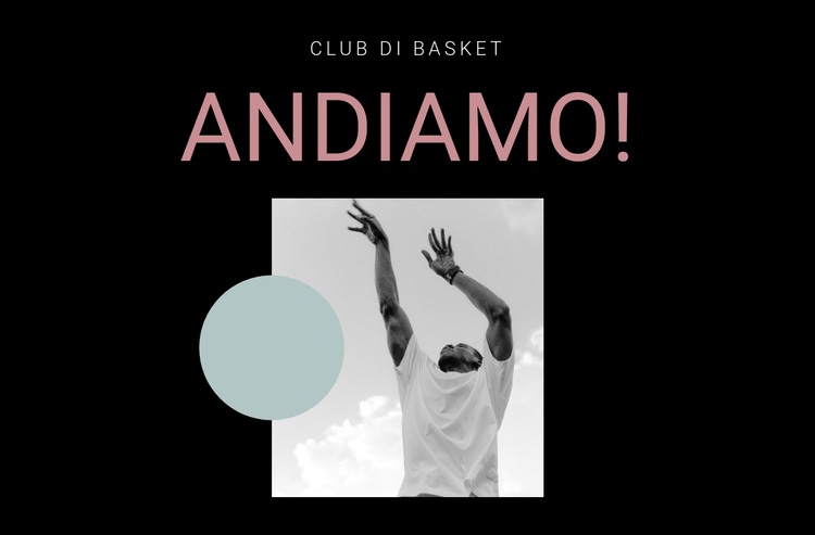 Club sportivo di basket Mockup del sito web