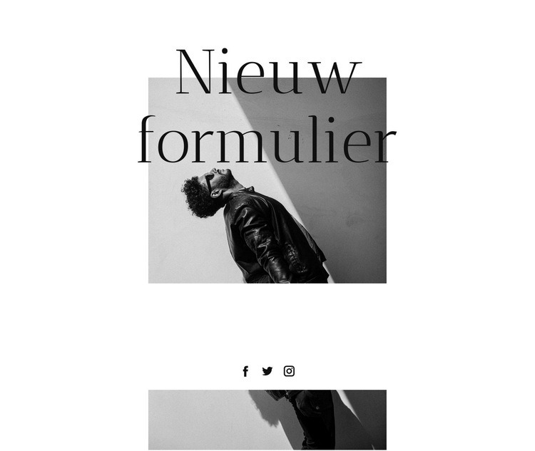 Nieuwe vorm in stijl Html Website Builder