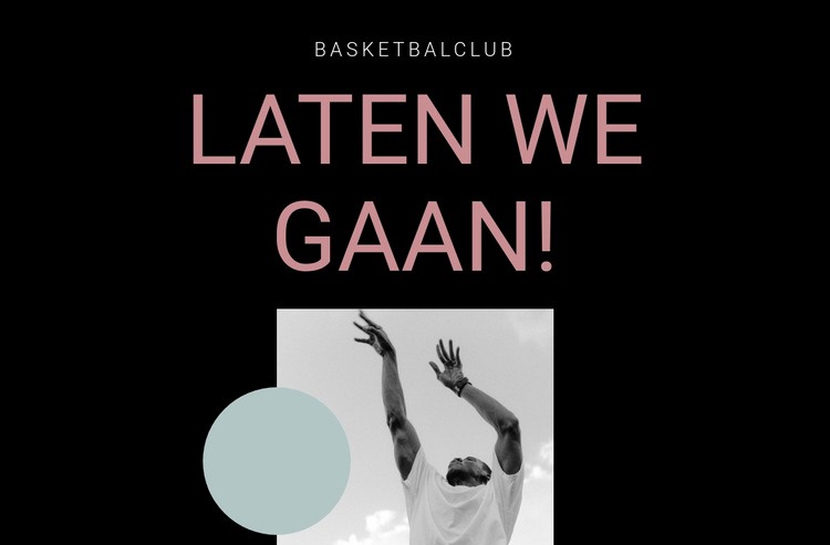 Basketbal sportclub Website Builder-sjablonen