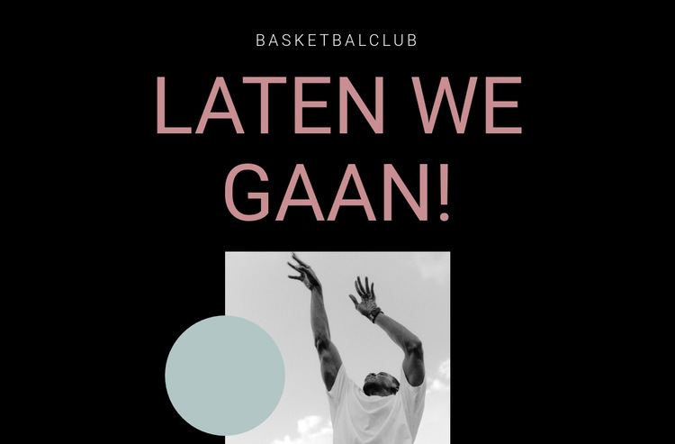 Basketbal sportclub Website sjabloon