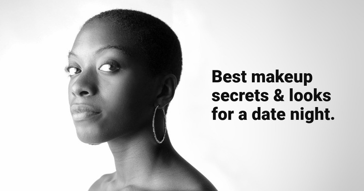 Makeup beauty secrets Web Page Design