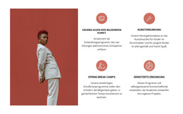 Unsere Geschäftsmerkmale Website-Vorlage