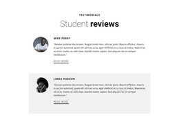 HTML Page Design For Student Education Reviews