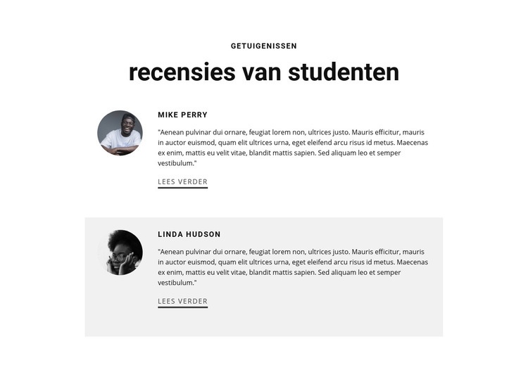 Beoordelingen van studentenonderwijs Html Website Builder