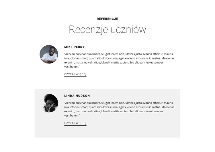 Recenzje edukacji uczniów Motyw WordPress