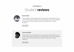 Student Education Reviews Website Builder Templates